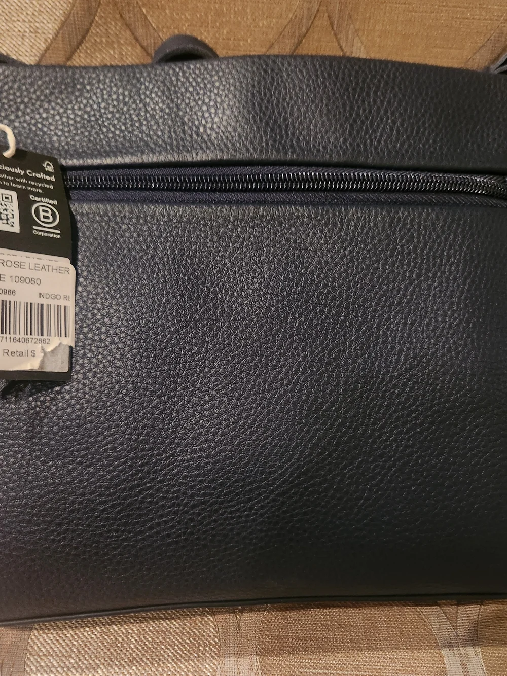 Women's Navy Leather Crossbody Bag